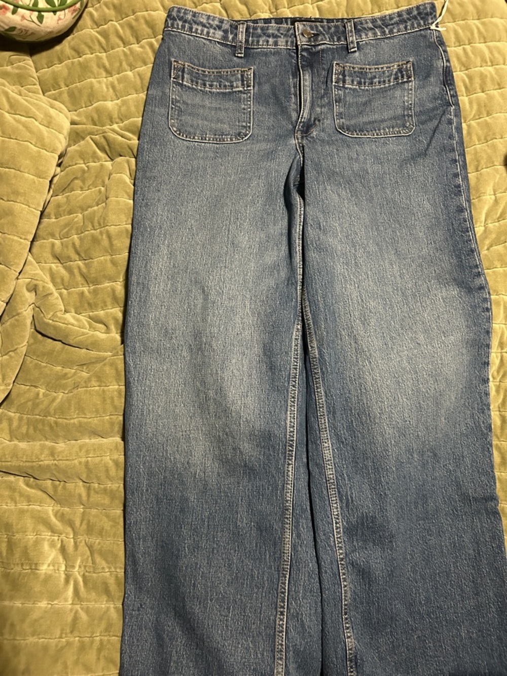 High-Rise Wide-Leg Women's Jeans in Light Blue Denim